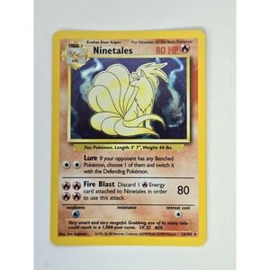 Pokemon Card Base set Ninetales 12/102 holo